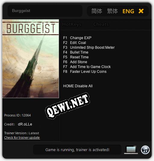 Burggeist: ТРЕЙНЕР И ЧИТЫ (V1.0.32)
