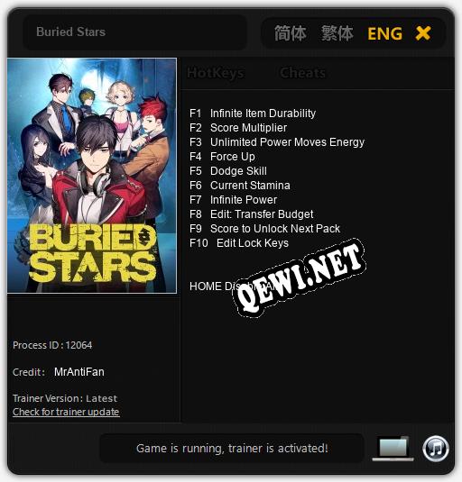 Buried Stars: Читы, Трейнер +10 [MrAntiFan]