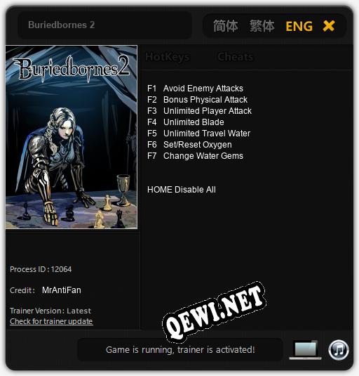 Buriedbornes 2: Трейнер +7 [v1.3]