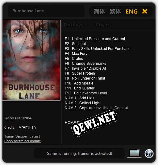 Burnhouse Lane: ТРЕЙНЕР И ЧИТЫ (V1.0.18)