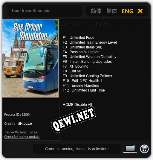 Bus Driver Simulator: Читы, Трейнер +12 [dR.oLLe]