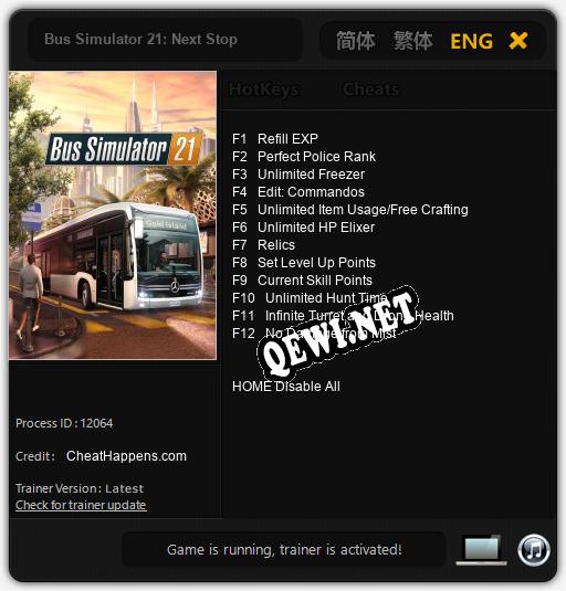 Bus Simulator 21: Next Stop: Трейнер +12 [v1.5]
