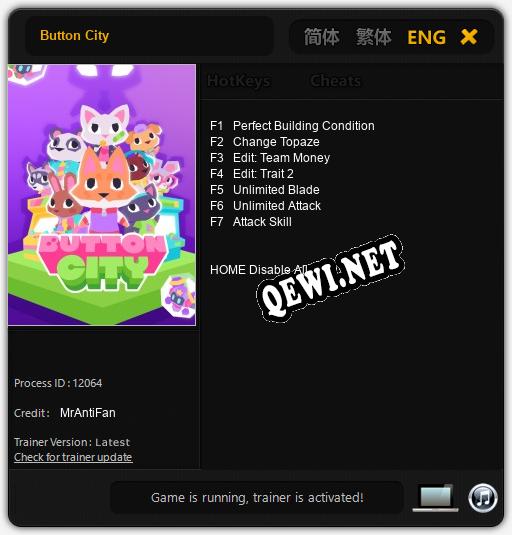 Button City: Трейнер +7 [v1.4]