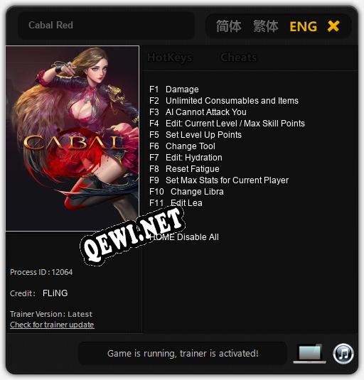 Cabal Red: ТРЕЙНЕР И ЧИТЫ (V1.0.44)