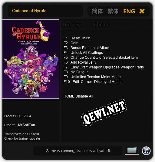 Cadence of Hyrule: ТРЕЙНЕР И ЧИТЫ (V1.0.67)