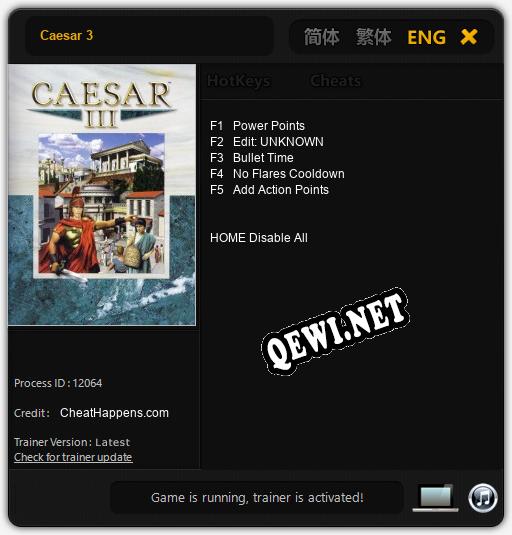 Caesar 3: ТРЕЙНЕР И ЧИТЫ (V1.0.20)