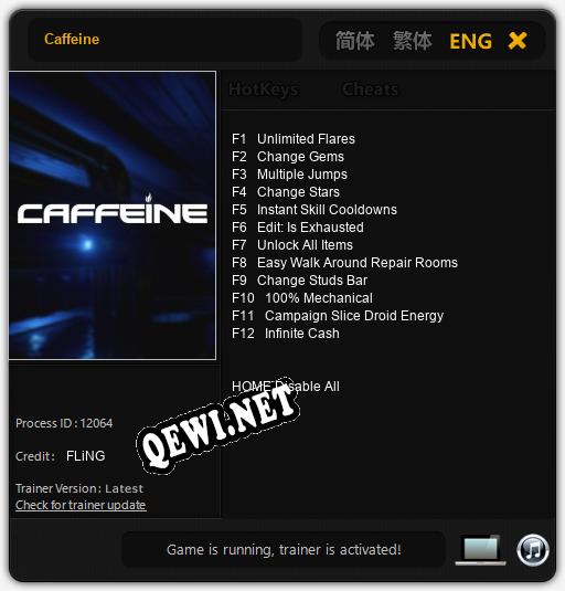Трейнер для Caffeine [v1.0.5]