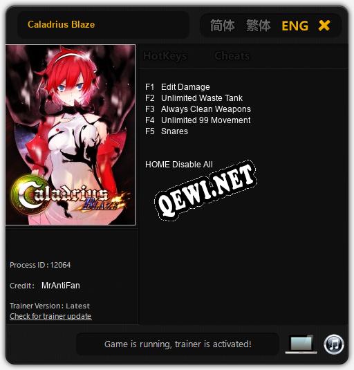 Caladrius Blaze: ТРЕЙНЕР И ЧИТЫ (V1.0.72)