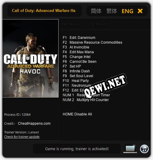 Call of Duty: Advanced Warfare Havoc: ТРЕЙНЕР И ЧИТЫ (V1.0.21)
