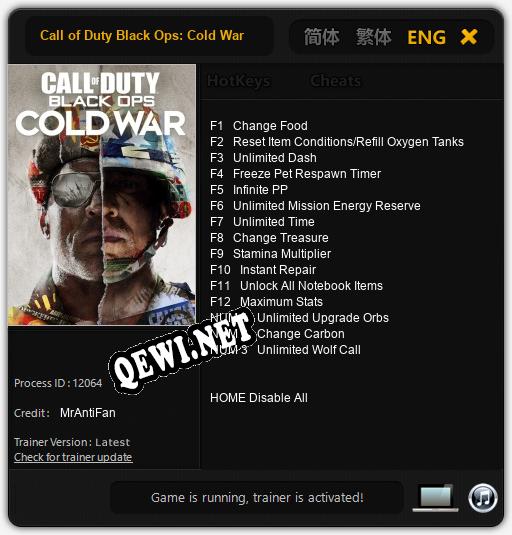 Call of Duty Black Ops: Cold War: Читы, Трейнер +15 [MrAntiFan]