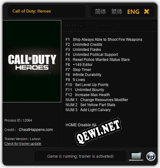 Call of Duty: Heroes: Читы, Трейнер +15 [CheatHappens.com]