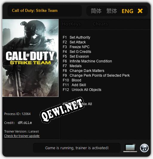 Call of Duty: Strike Team: ТРЕЙНЕР И ЧИТЫ (V1.0.13)