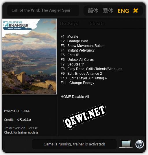 Call of the Wild: The Angler Spain Reserve: Читы, Трейнер +11 [dR.oLLe]