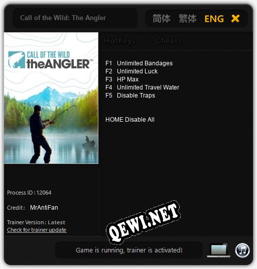 Трейнер для Call of the Wild: The Angler [v1.0.5]