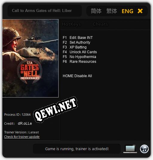 Call to Arms Gates of Hell: Liberation: Читы, Трейнер +6 [dR.oLLe]