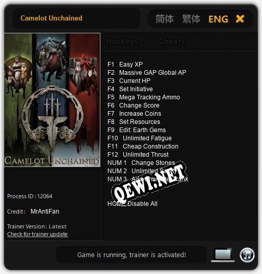 Camelot Unchained: Читы, Трейнер +15 [MrAntiFan]