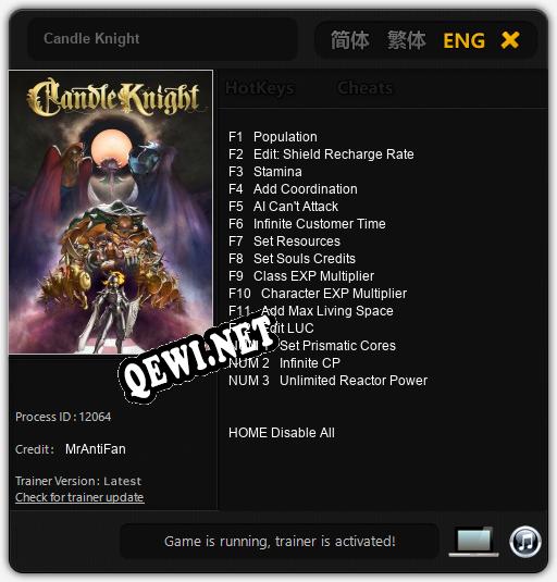Candle Knight: Читы, Трейнер +15 [MrAntiFan]