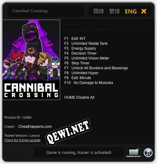 Cannibal Crossing: Читы, Трейнер +10 [CheatHappens.com]