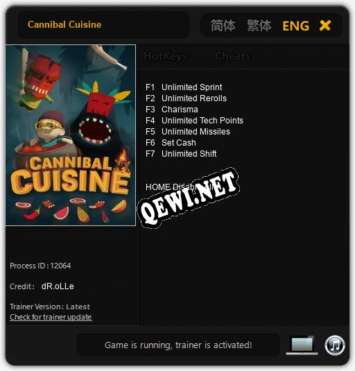 Cannibal Cuisine: ТРЕЙНЕР И ЧИТЫ (V1.0.7)