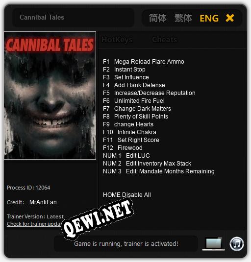 Cannibal Tales: ТРЕЙНЕР И ЧИТЫ (V1.0.26)