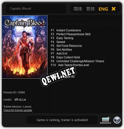 Captain Blood: Трейнер +10 [v1.6]