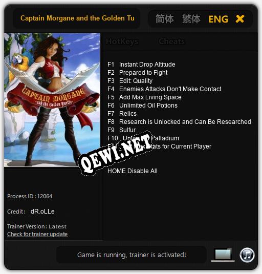 Captain Morgane and the Golden Turtle: Трейнер +11 [v1.2]