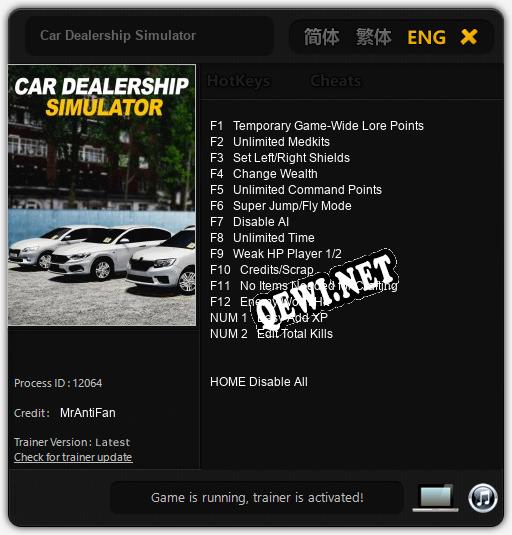 Car Dealership Simulator: Трейнер +14 [v1.6]