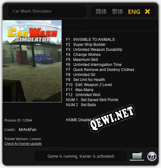 Car Wash Simulator: Читы, Трейнер +14 [MrAntiFan]