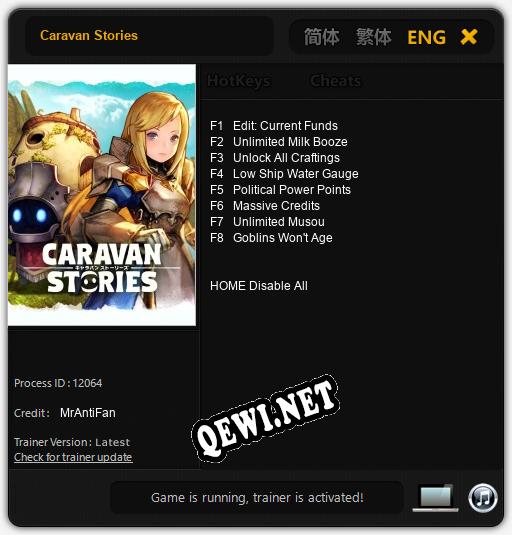 Трейнер для Caravan Stories [v1.0.6]