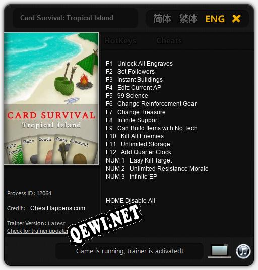 Трейнер для Card Survival: Tropical Island [v1.0.7]