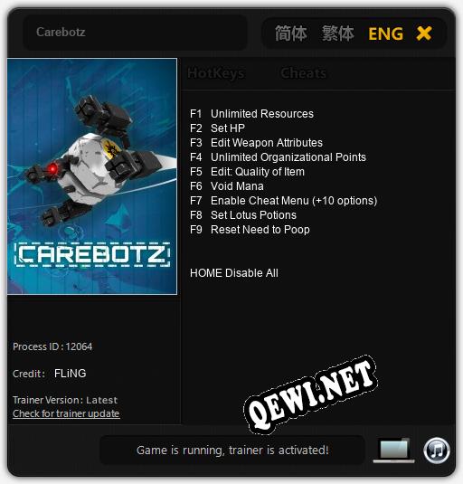 Carebotz: Читы, Трейнер +9 [FLiNG]