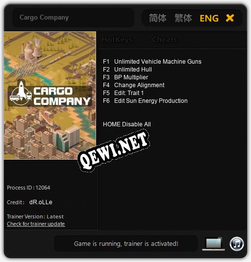 Трейнер для Cargo Company [v1.0.6]