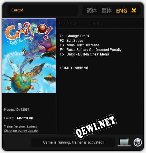 Cargo!: ТРЕЙНЕР И ЧИТЫ (V1.0.56)