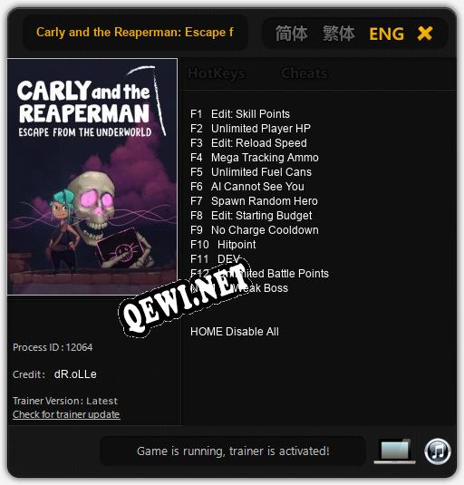 Carly and the Reaperman: Escape from the Underworld: Читы, Трейнер +13 [dR.oLLe]