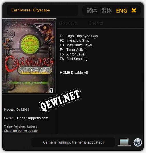 Carnivores: Cityscape: Трейнер +6 [v1.7]