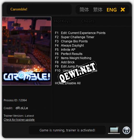 Caromble!: Трейнер +10 [v1.2]