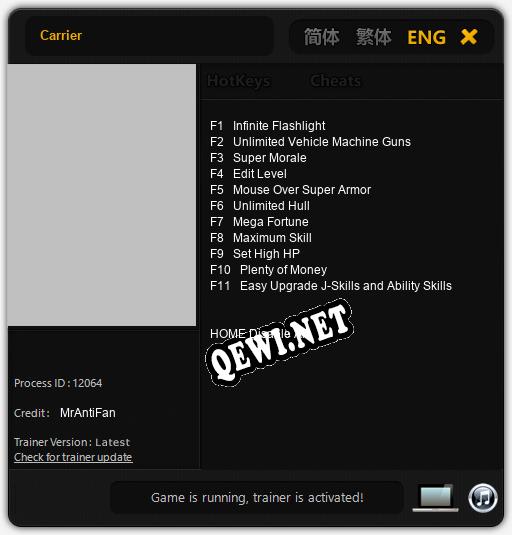 Carrier: Трейнер +11 [v1.2]