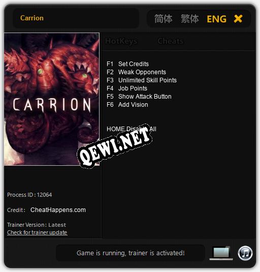 Carrion: Читы, Трейнер +6 [CheatHappens.com]