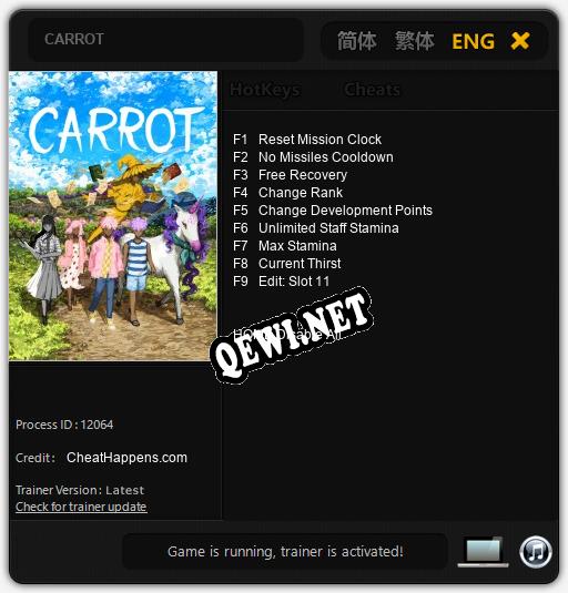 CARROT: Трейнер +9 [v1.4]
