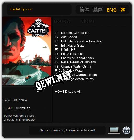 Трейнер для Cartel Tycoon [v1.0.8]