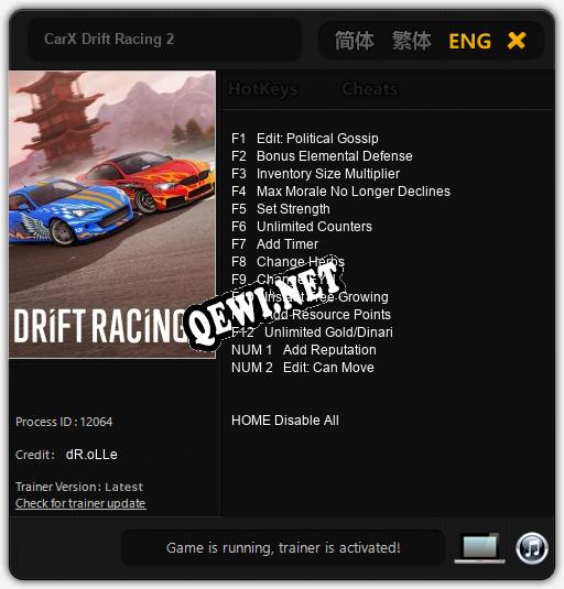 CarX Drift Racing 2: Читы, Трейнер +14 [dR.oLLe]