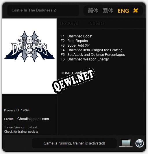 Castle In The Darkness 2: Трейнер +6 [v1.1]