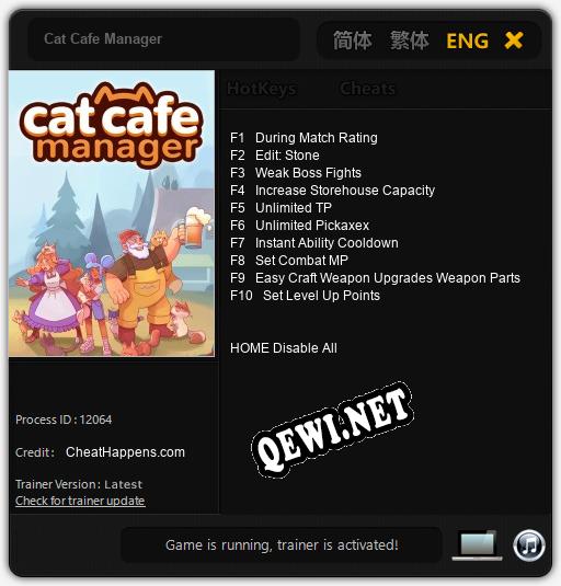 Cat Cafe Manager: Читы, Трейнер +10 [CheatHappens.com]