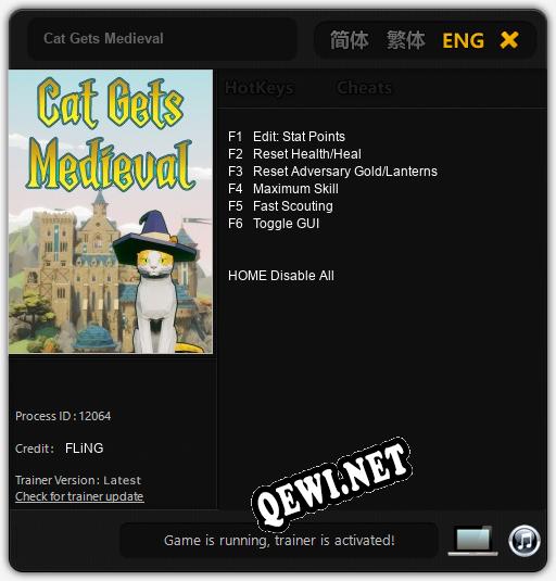 Трейнер для Cat Gets Medieval [v1.0.7]