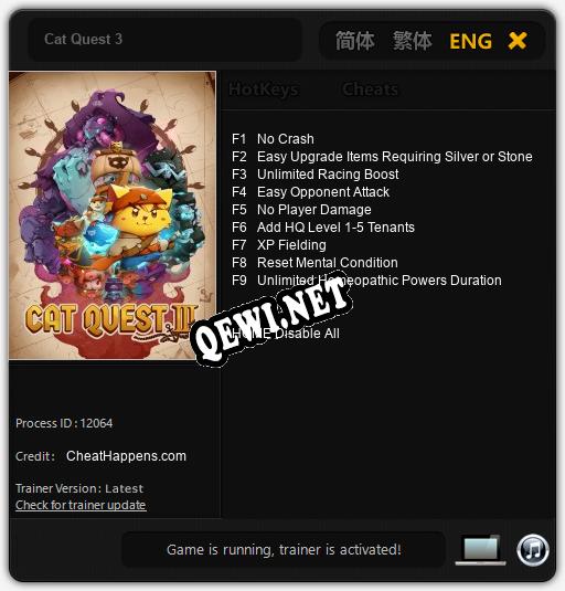 Трейнер для Cat Quest 3 [v1.0.6]