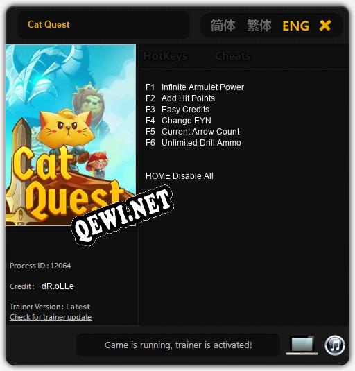 Cat Quest: Трейнер +6 [v1.1]