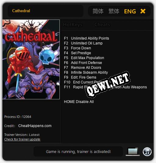 Cathedral: Трейнер +11 [v1.9]