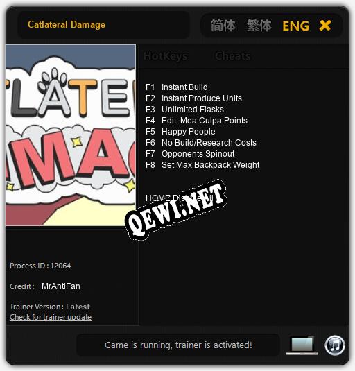 Catlateral Damage: Читы, Трейнер +8 [MrAntiFan]