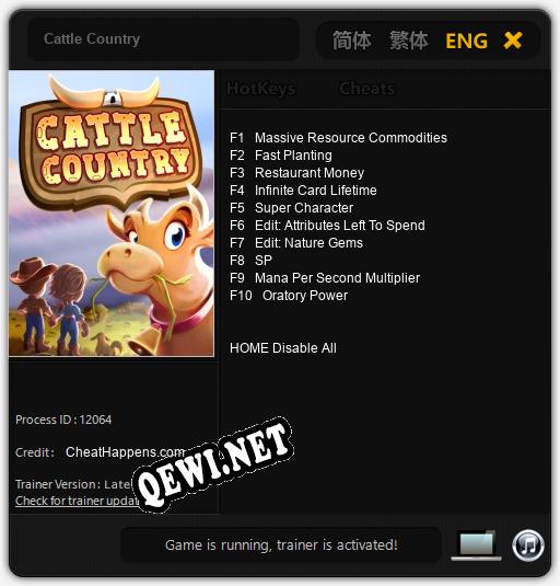 Трейнер для Cattle Country [v1.0.6]