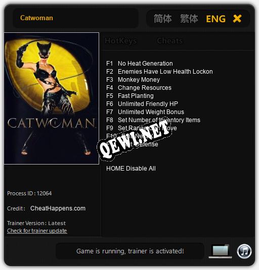 Catwoman: Читы, Трейнер +11 [CheatHappens.com]